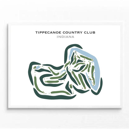 Tippecanoe Country Club, Indiana - Printed Golf Courses