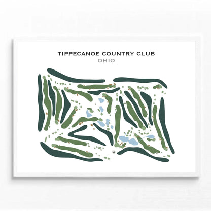 Tippecanoe Country Club, Ohio - Printed Golf Course
