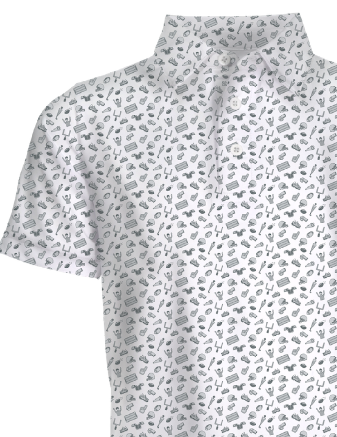 Tom All-Over Football Print Youth Boys' Polo