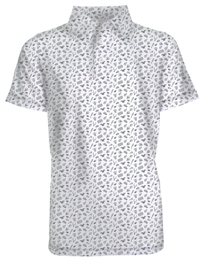 Tom All-Over Football Print Youth Boys' Polo