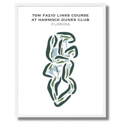 Tom Fazio Links Course at Hammock Dunes Club, Florida - Printed Golf Courses