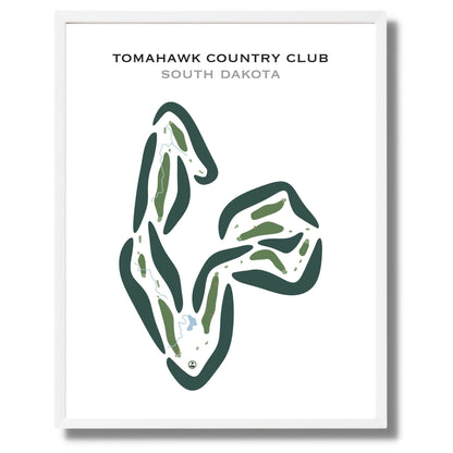 Tomahawk Country Club, South Dakota - Printed Golf Courses