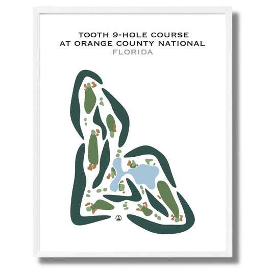 Tooth 9-Hole Course at Orange County National, Florida - Printed Golf Courses
