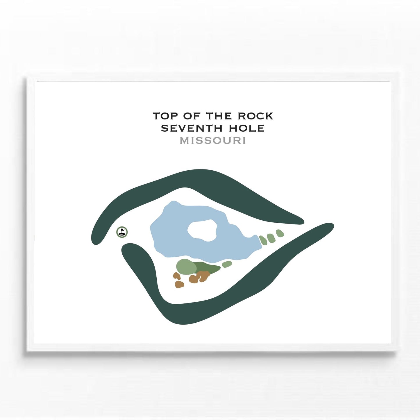 Top of the Rock Golf Course - Hole 7, Missouri - Printed Golf Courses