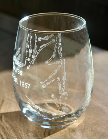 Torrey Pines South Course - Laser Engraved Golf Course Map Glasses