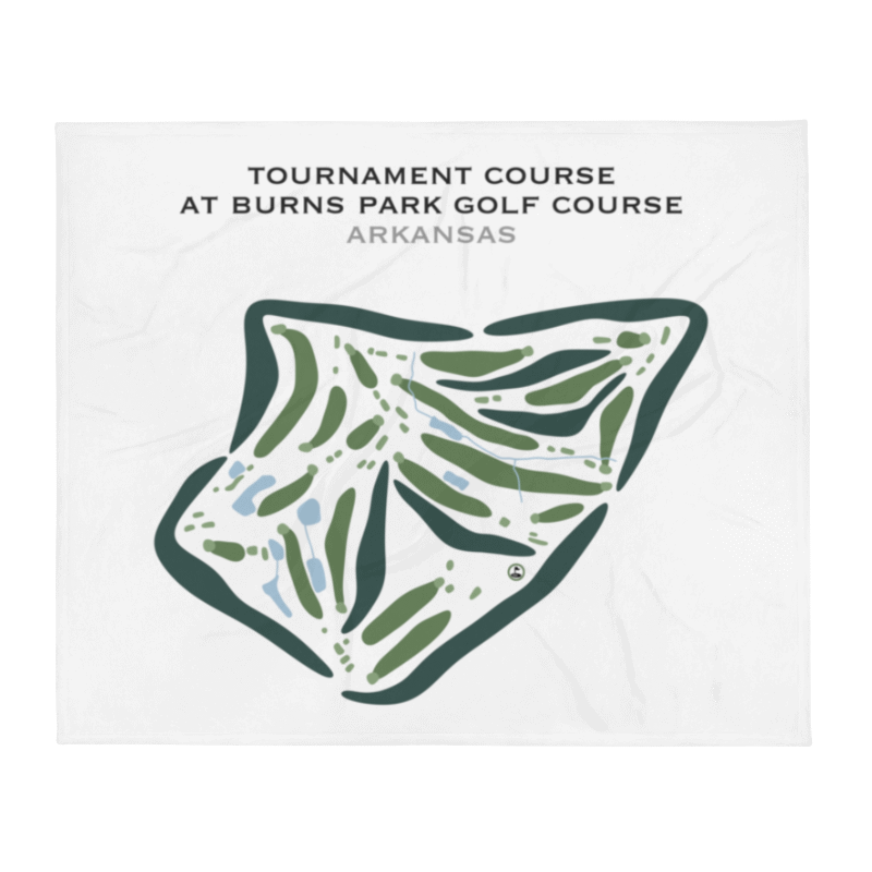 Tournament Course at Burns Park Golf Course, Arkansas - Printed Golf Courses
