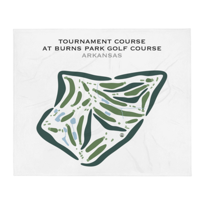 Tournament Course at Burns Park Golf Course, Arkansas - Printed Golf Courses