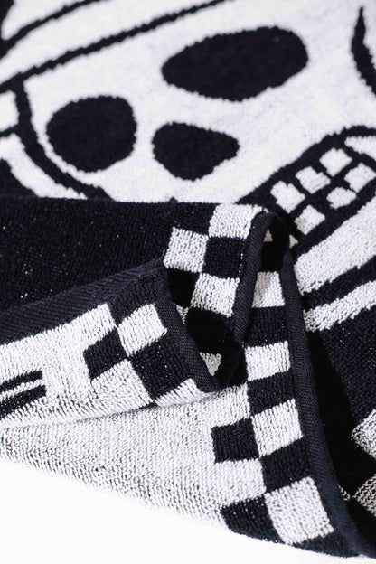 Skull Caddie Knitted Towel - Black / White