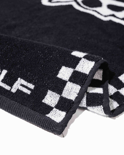 Skull Caddie Knitted Towel - Black / White