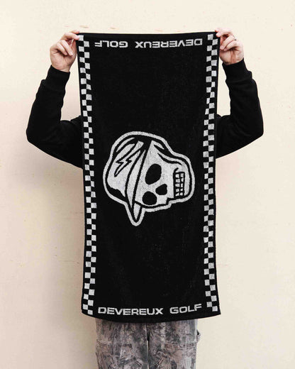 Skull Caddie Knitted Towel - Black / White