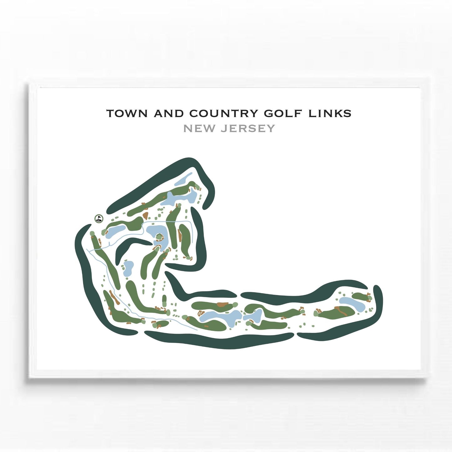 Town & Country Golf Links, New Jersey - Printed Golf Courses