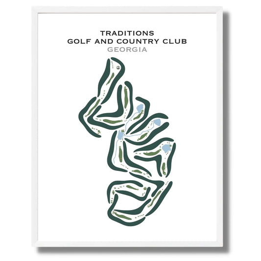Traditions Golf and Country Club, Georgia - Printed Golf Courses