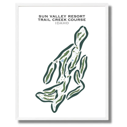 Trail Creek Golf Course, Sun Valley Idaho - Printed Golf Courses