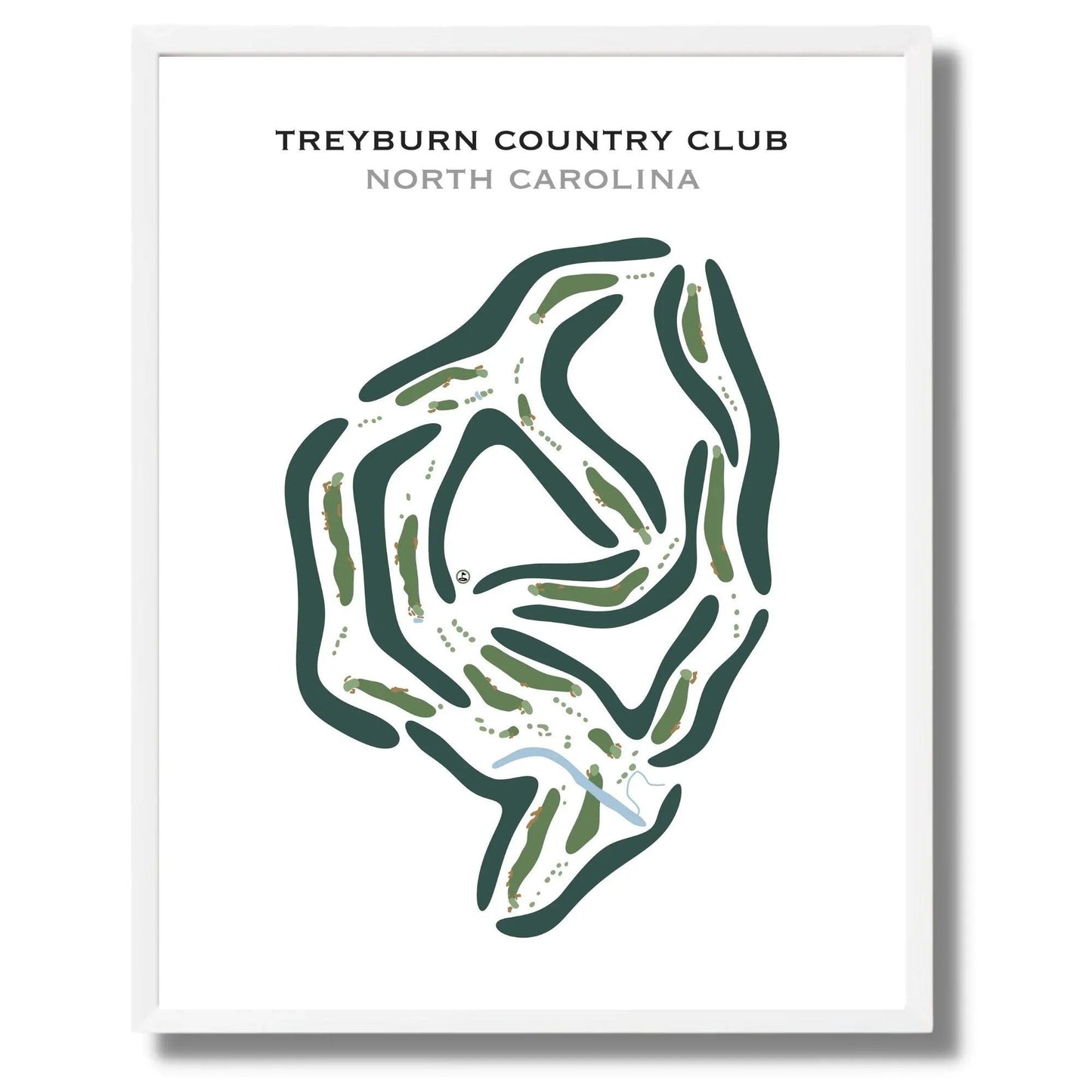 Treyburn Country Club, North Carolina - Printed Golf Course