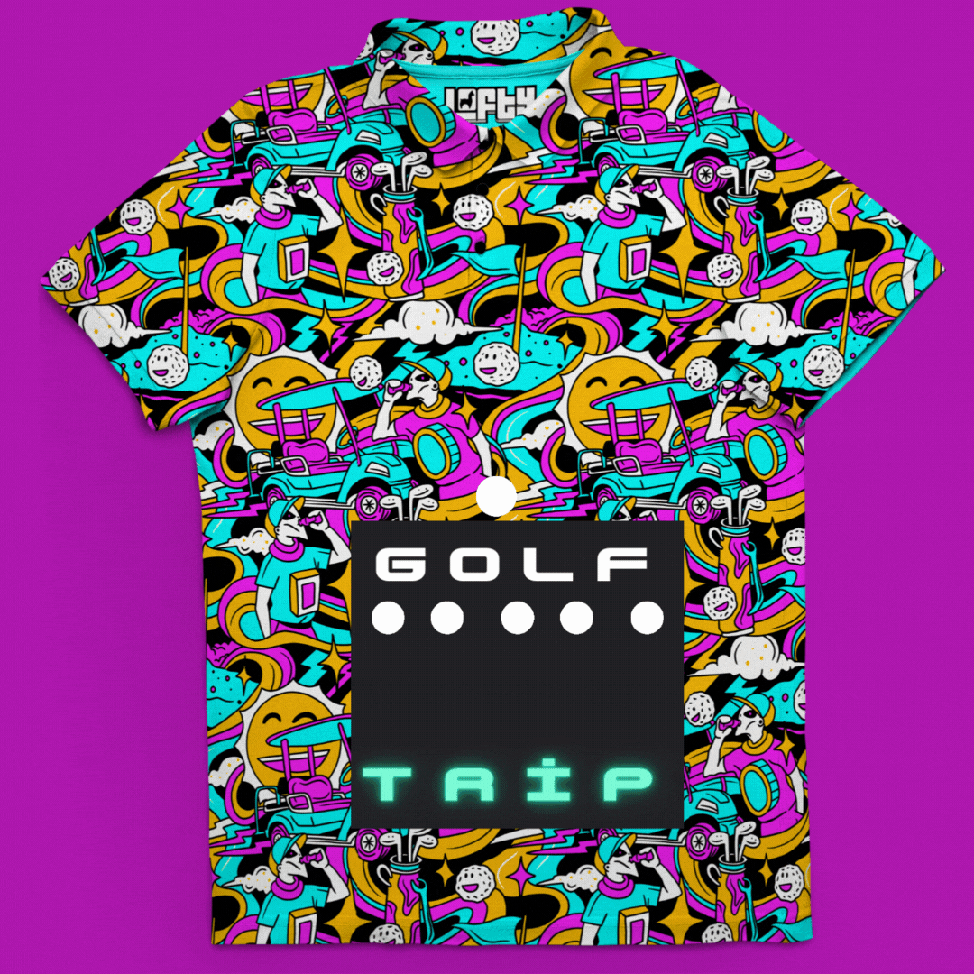 The "Golf Trip" | Funky Psychedelic Golf Polo for Men