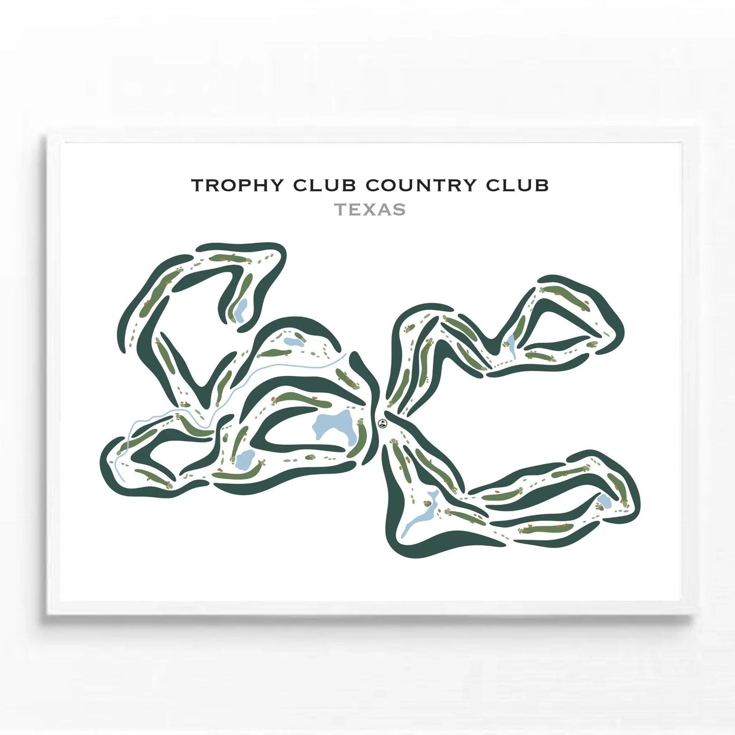 Trophy Club Country Club, Texas - Printed Golf Courses