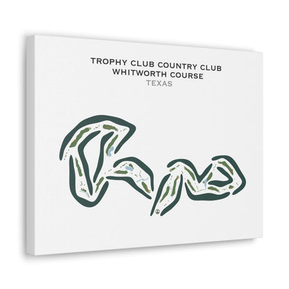 Trophy Club Country Club - Whitworth Course, Texas - Printed Golf Courses
