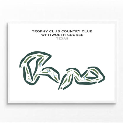 Trophy Club Country Club - Whitworth Course, Texas - Printed Golf Courses