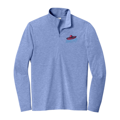 BluesDaddy Golf - Men's Tri-Blend Wicking Embroidered Quarter-Zip