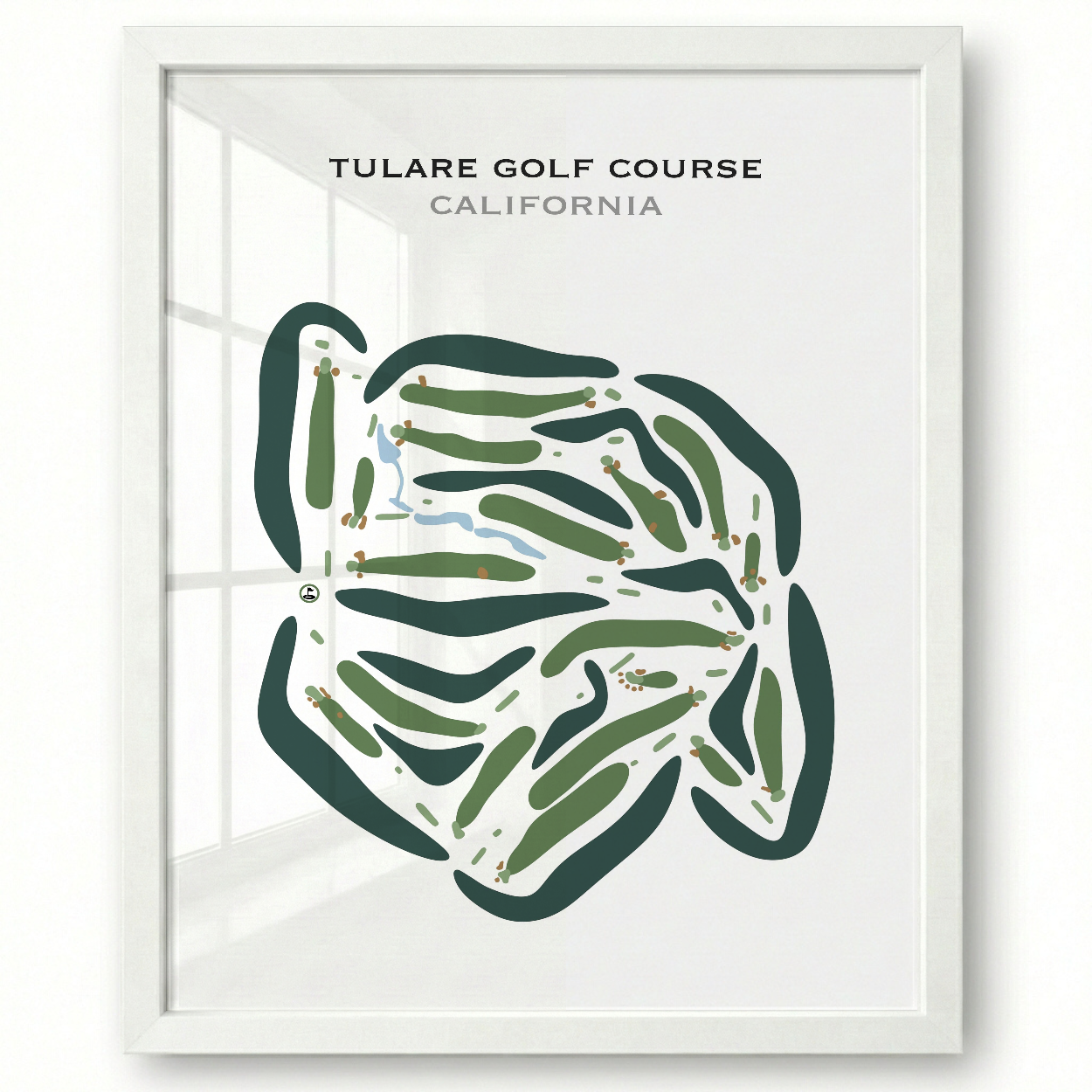 Tulare Golf Course, California - Printed Golf Courses