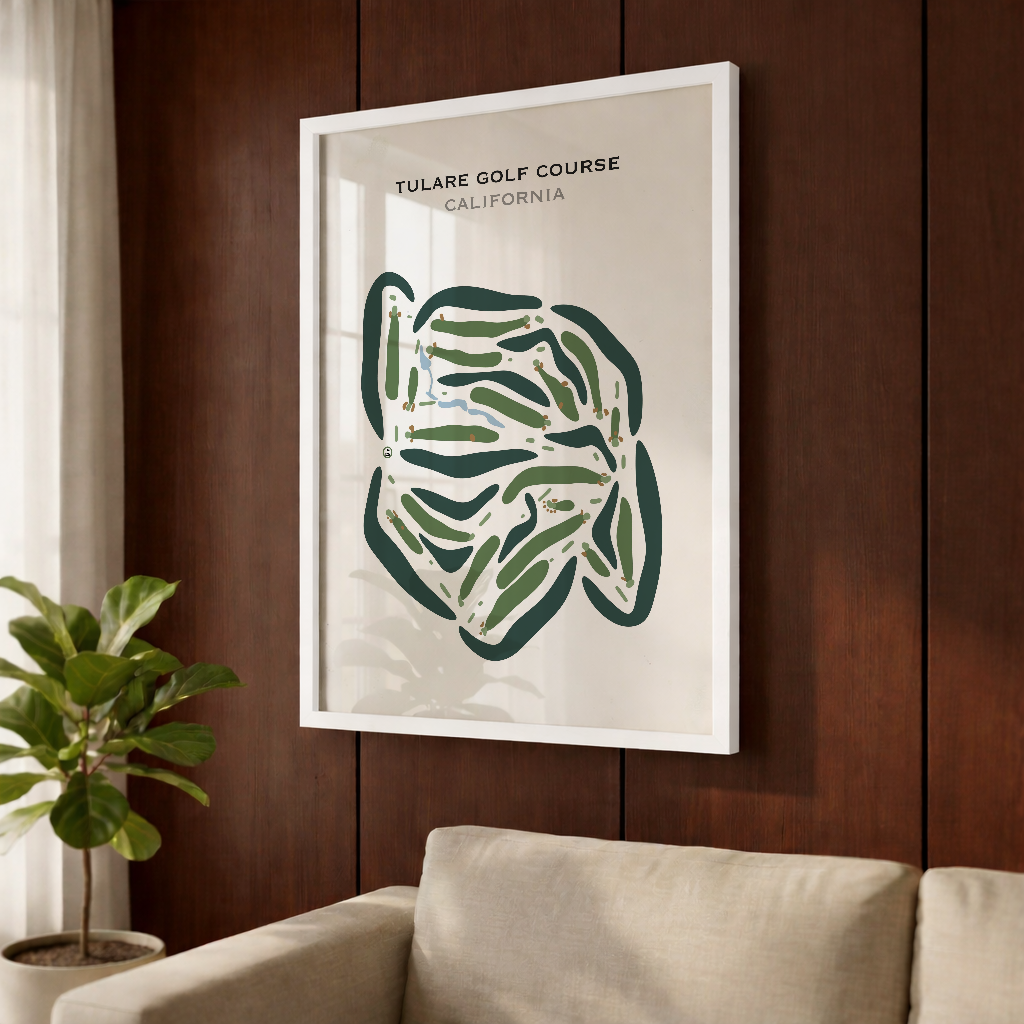Tulare Golf Course, California - Printed Golf Courses