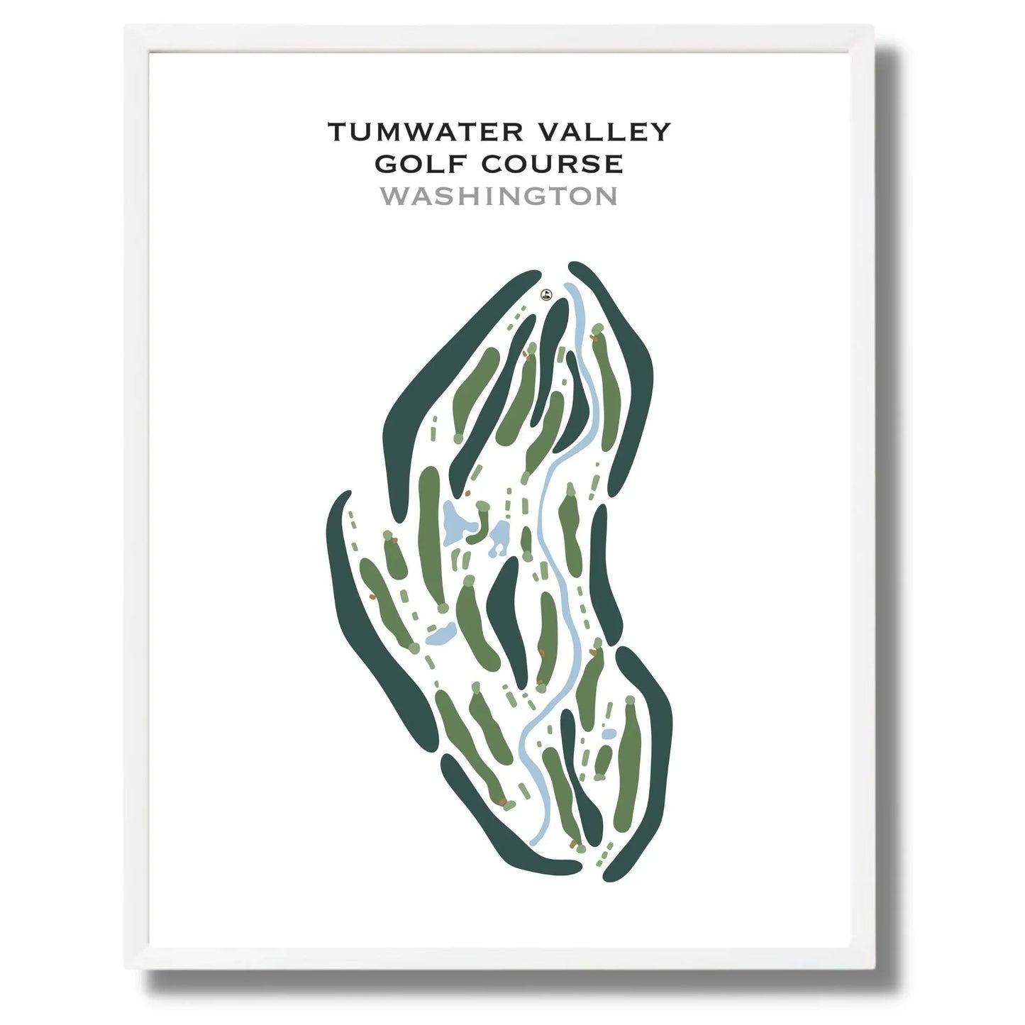 Tumwater Valley Golf Course, Washington - Printed Golf Courses