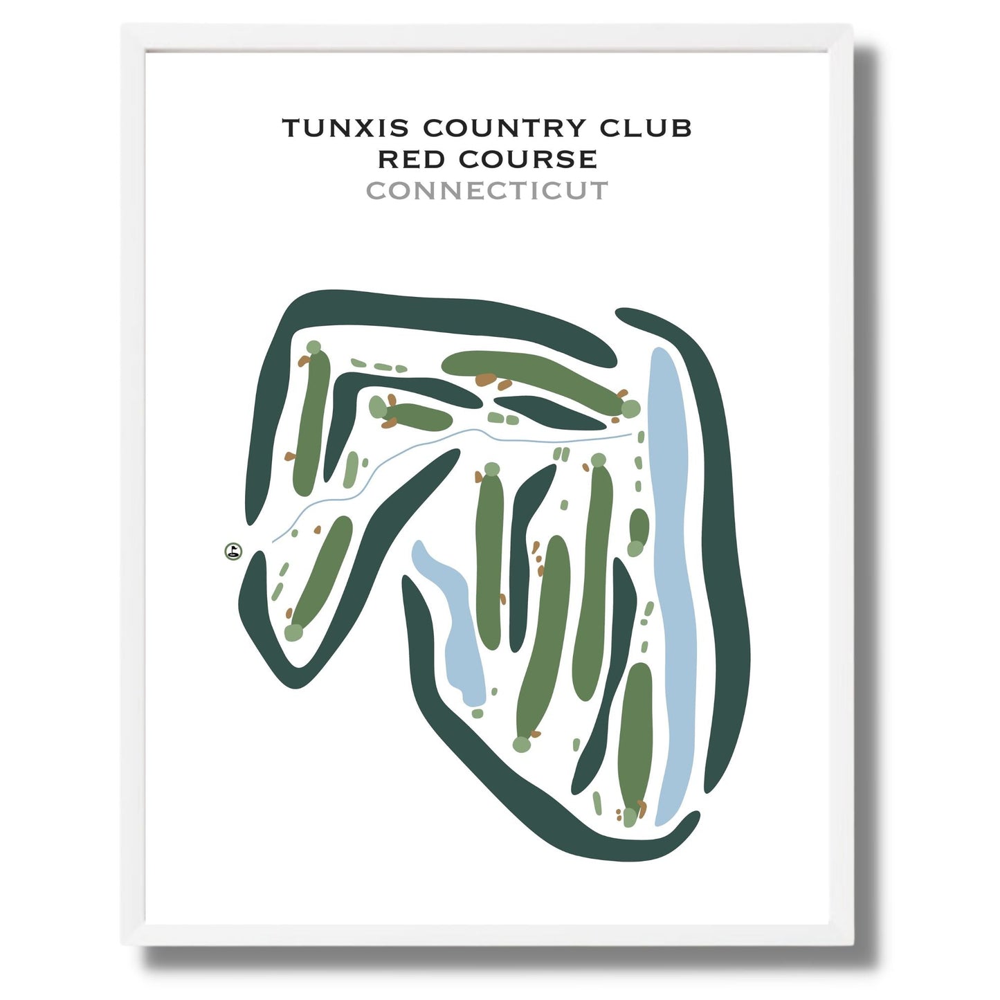Tunxis Country Club - Red Course, Connecticut - Printed Golf Courses