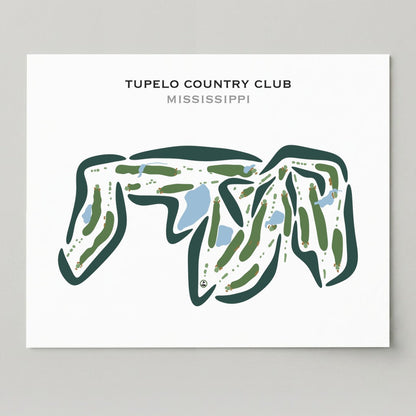 Tupelo Country Club, Mississippi - Printed Golf Courses