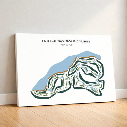 Turtle Bay Resort and Golf Club, Oahu, Hawaii - Printed Golf Courses