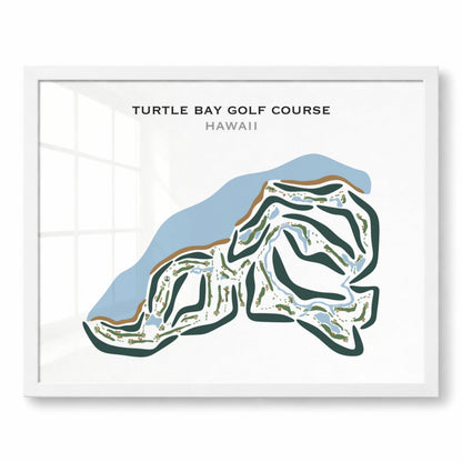 Turtle Bay Resort and Golf Club, Oahu, Hawaii - Printed Golf Courses