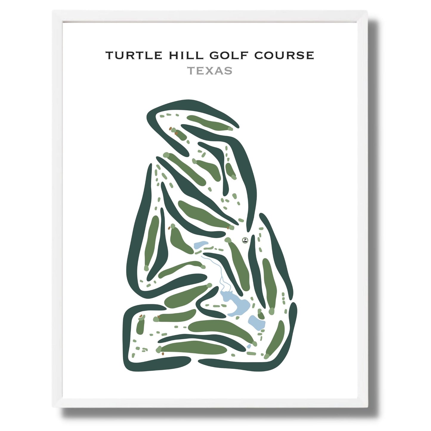 Turtle Hill Golf Course, Texas - Printed Golf Courses