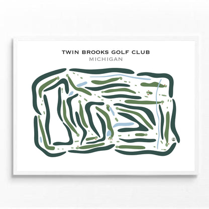 Twin Brooks Golf Club, Michigan - Printed Golf Courses