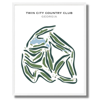Twin City Country Club, Georgia - Printed Golf Course