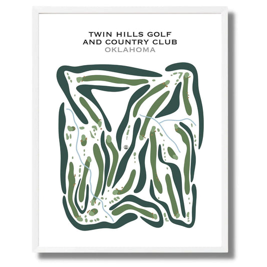 Twin Hills Golf & County Club, Oklahoma - Printed Golf Courses