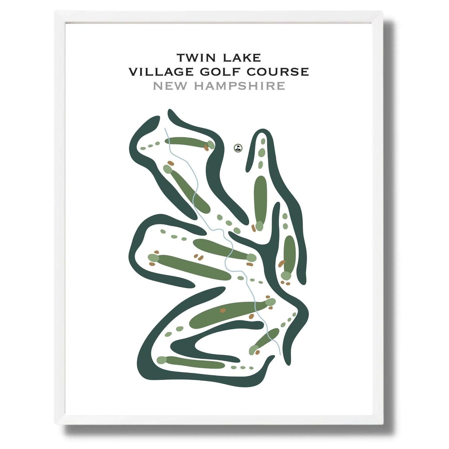 Twin Lake Village Golf Course, New Hampshire - Printed Golf Courses