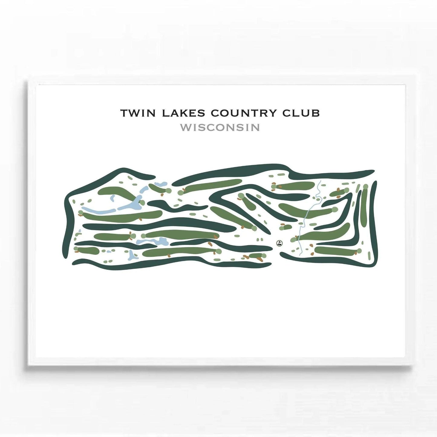 Twin Lakes Country Club, Wisconsin - Printed Golf Courses