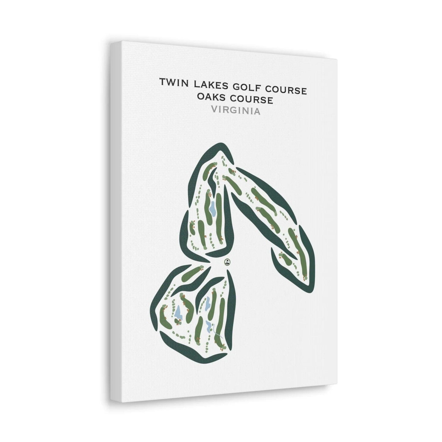 Twin Lakes Oaks Course, Virginia - Printed Golf Courses