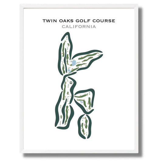 Twin Oaks Golf Course, California - Printed Golf Courses