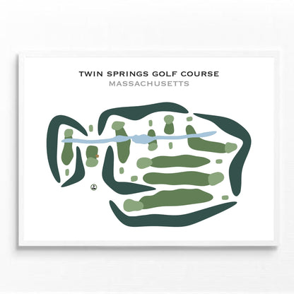 Twin Spring Golf Course, Massachusetts - Printed Golf Courses
