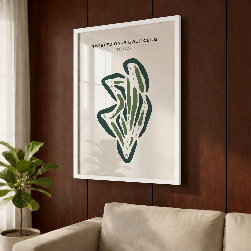 Twisted Oaks Golf Club, Texas - Printed Golf Courses