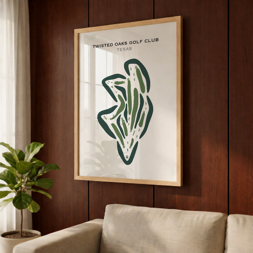 Twisted Oaks Golf Club, Texas - Printed Golf Courses