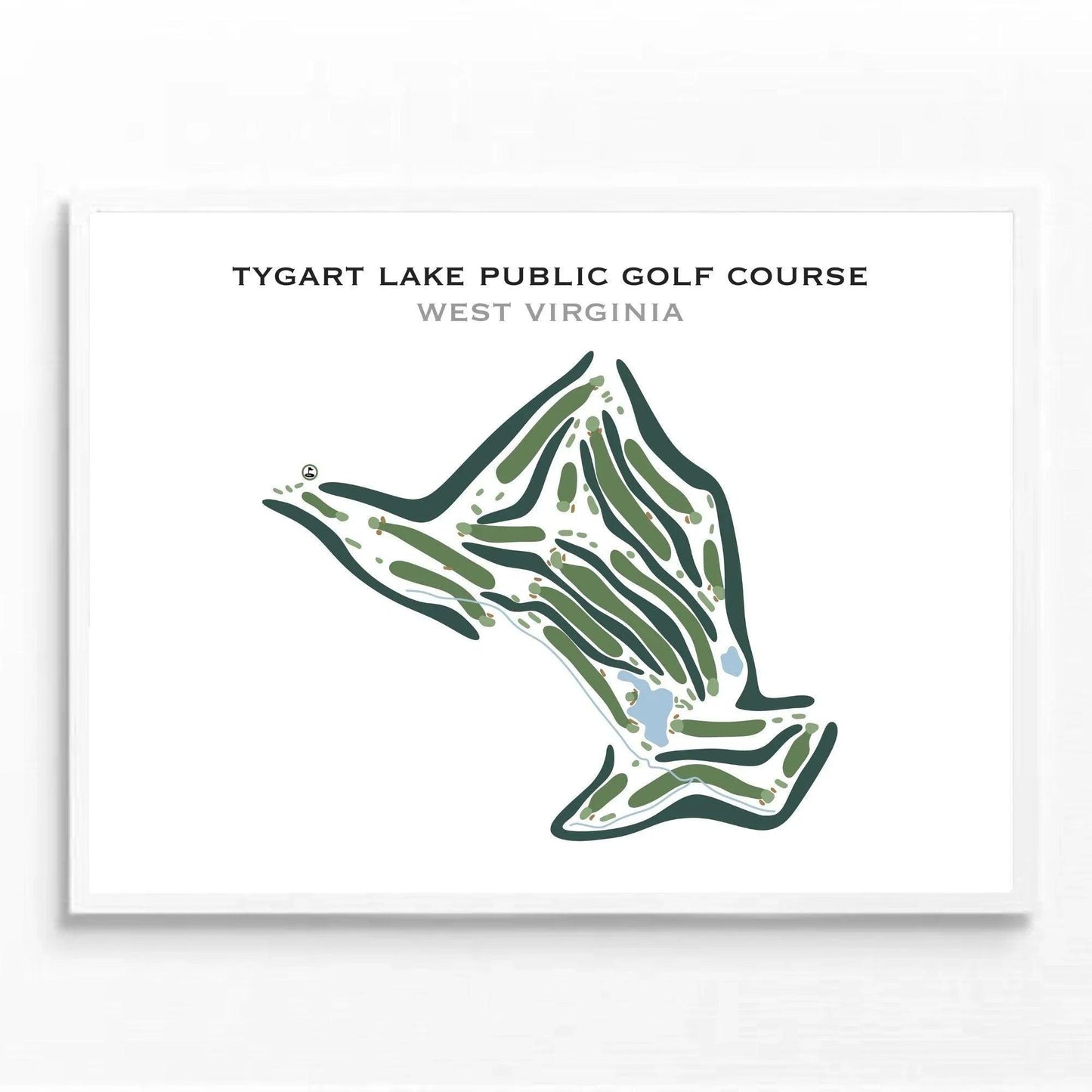 Tygart Lake Public Golf Course, West Virginia - Printed Golf Courses