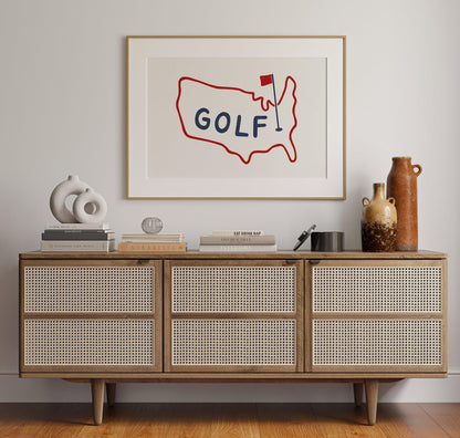 USAGolf_FramedWallRWB - GOLF LEAGUE