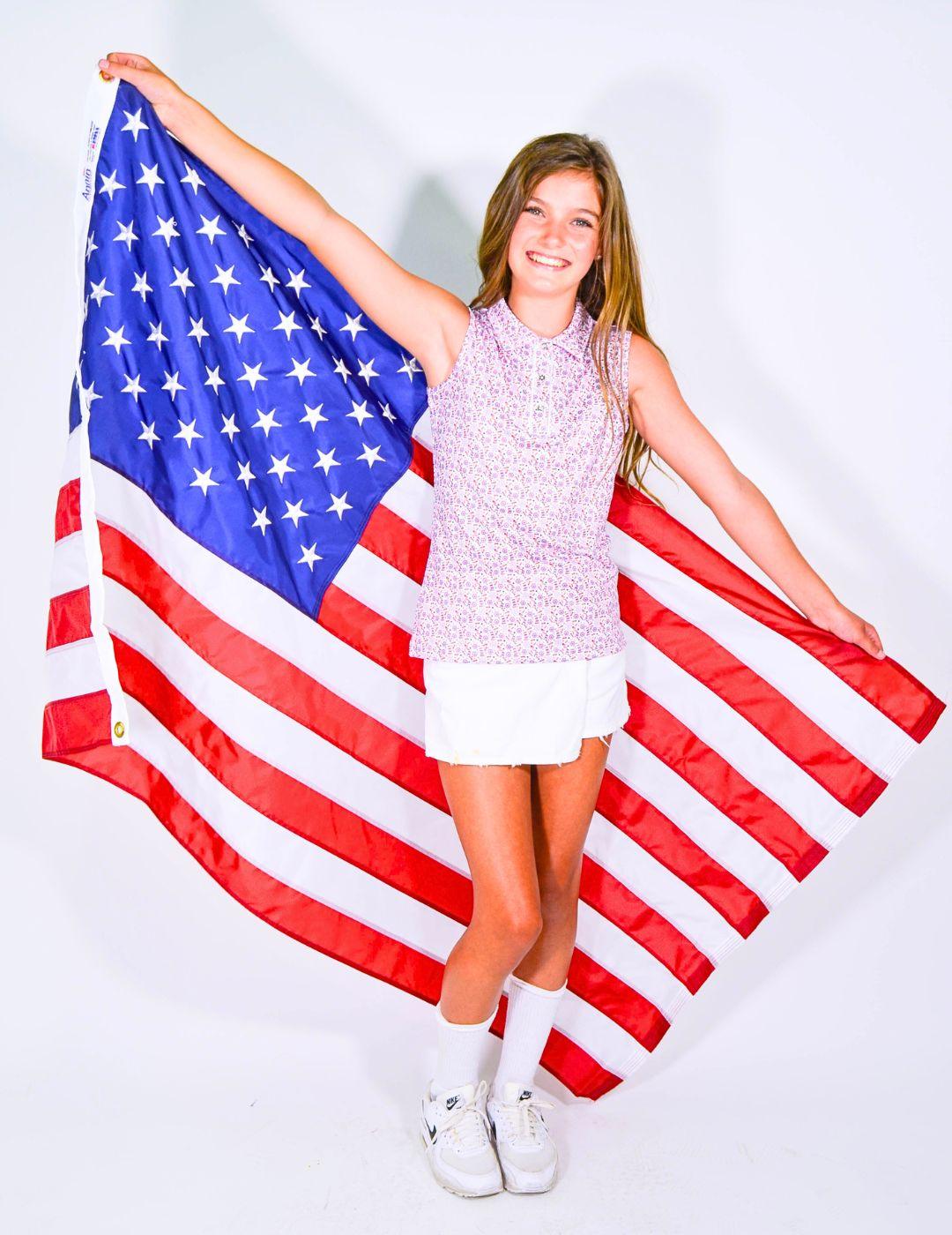 Limited Edition Americana Sleeveless Youth Girls' Polo