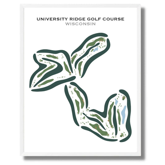 University Ridge Golf Course, Wisconsin - Printed Golf Courses