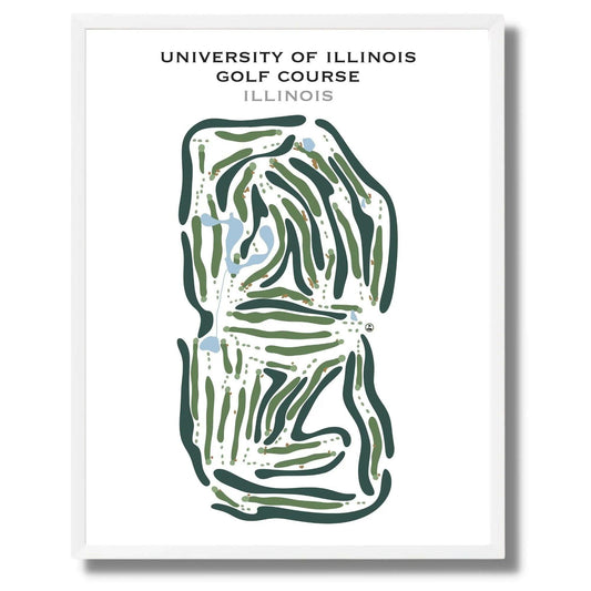 University of Illinois Golf Course, Illinois - Printed Golf Courses