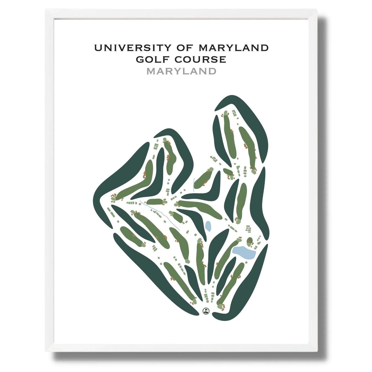 University of Maryland Golf Course, Maryland - Printed Golf Courses