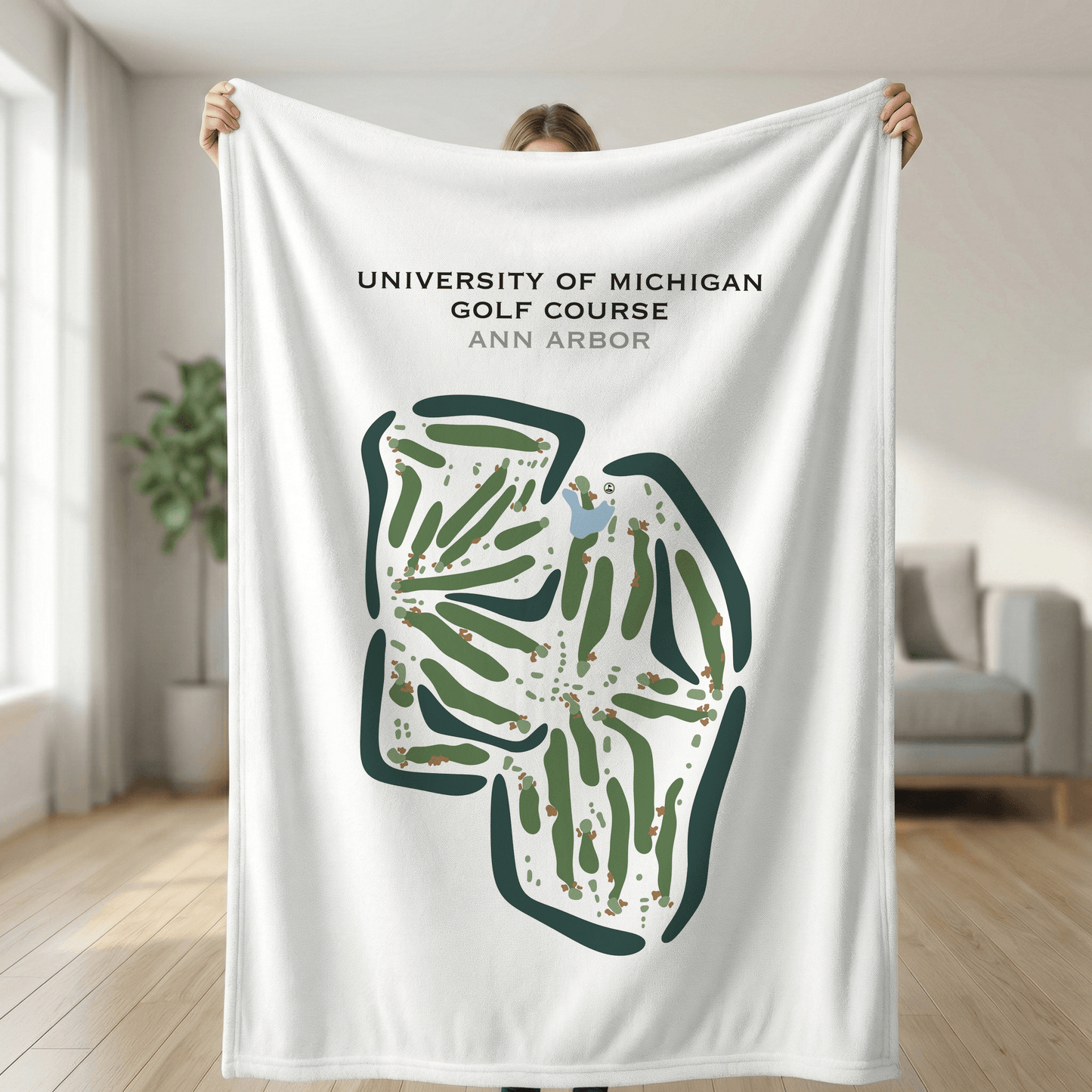 University of Michigan Golf Course, Michigan - Printed Golf Courses
