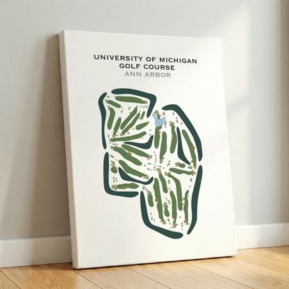University of Michigan Golf Course, Michigan - Printed Golf Courses