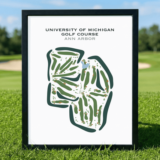 University of Michigan Golf Course, Michigan - Printed Golf Courses